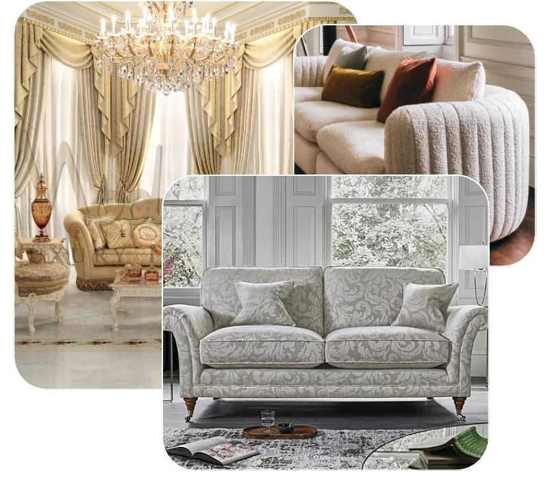 Classic Sofa Upholstery in Dubai Elegant Fabric Finish in Dubai